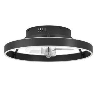   35098 MARINELLA fekete-alumínium LED mennyezeti ventilátoros lámpa távirányítóval