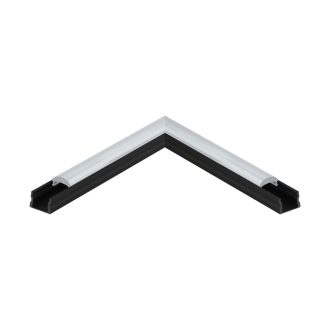   98939 EGLO SURFACE PROFILE 3 fekete led profil sarok elem átlátszó lencse diffúzorral