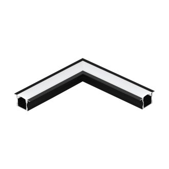   98996 EGLO RECESSED PROFILE 2 fekete süllyeszthető led profil sarok elem opál diffúzorral