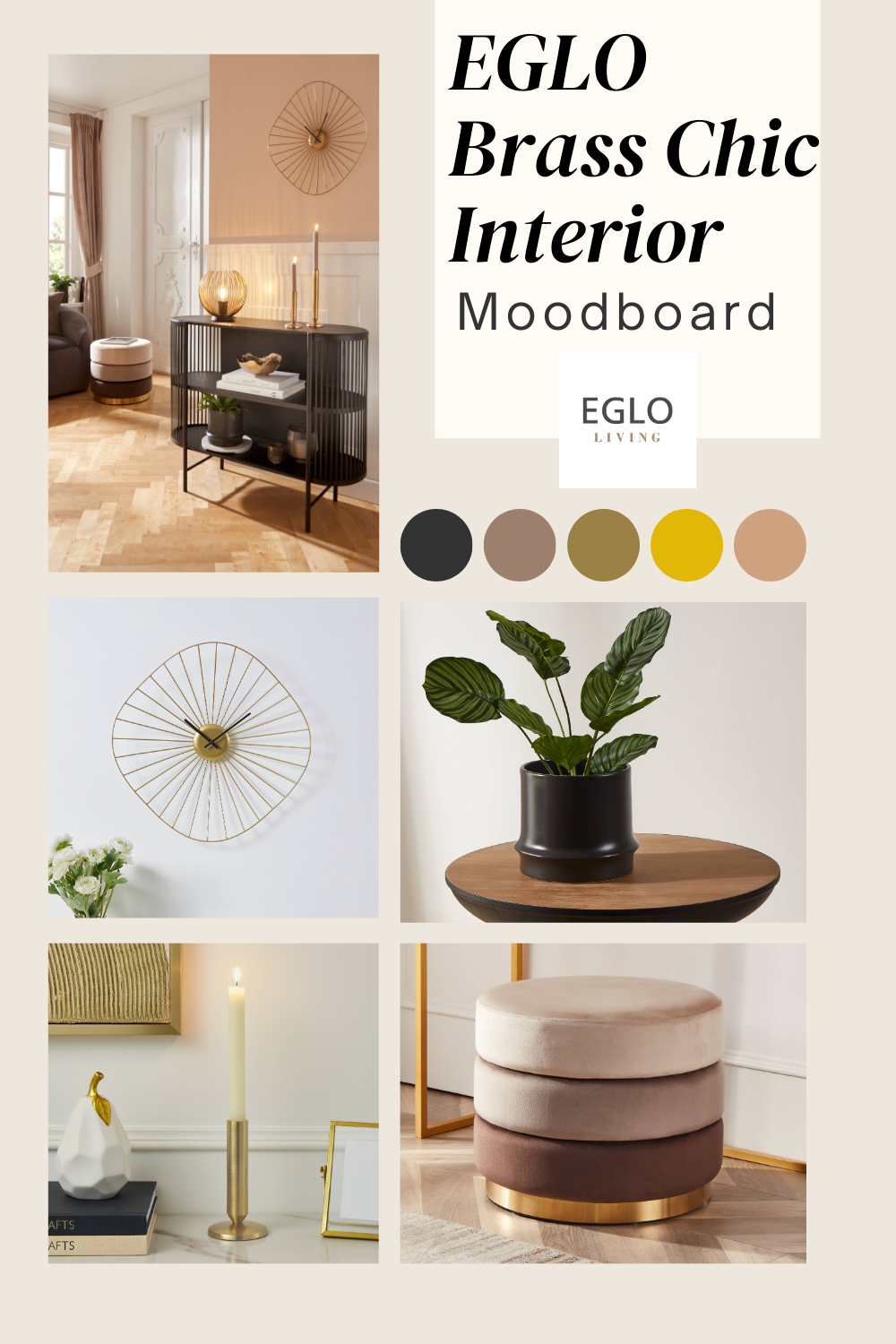 eglo living brass chic - elegáns sárgaréz