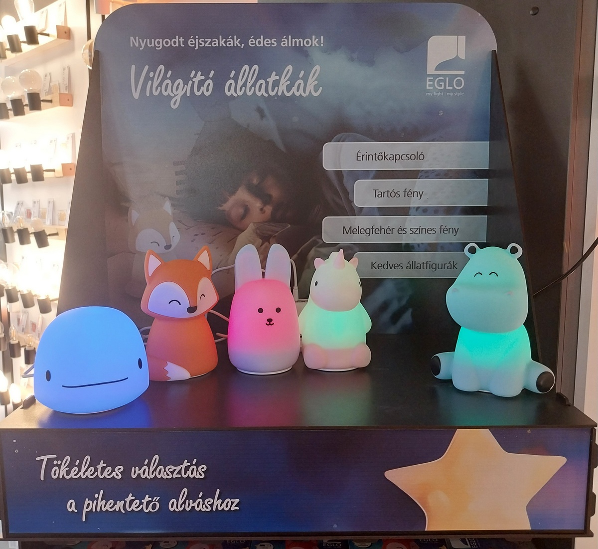 EGLO világító állatkék éjjeli fény