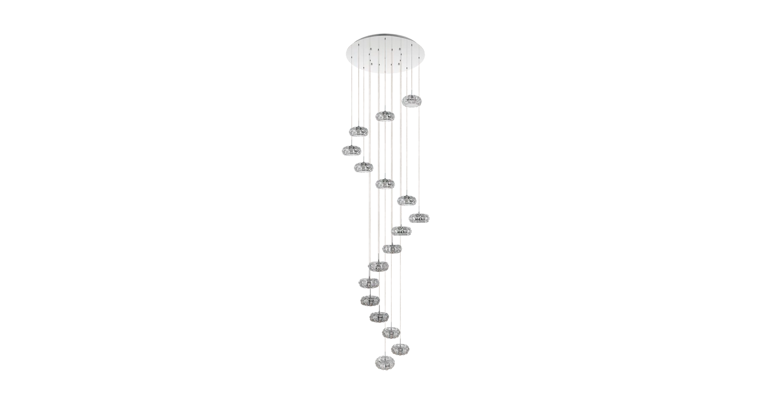 EGLO 39546 Corliano 1 függesztett LED lámpa 17x4,5W 3000K 8500lm 329cm