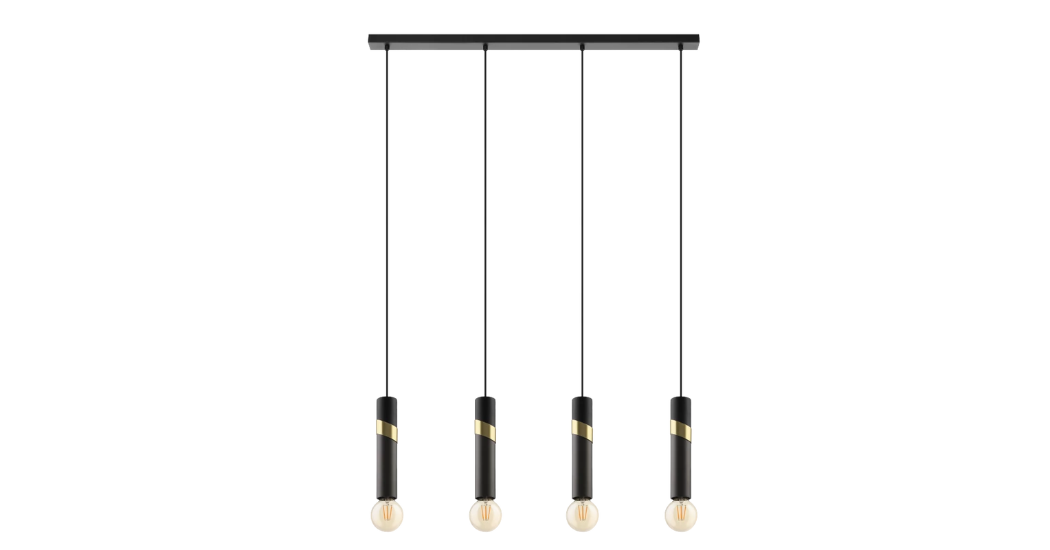 EGLO 39936 Cedral függesztett lámpa 55x92,5 cm, szürke-arany, 4xE27 foglalattal
