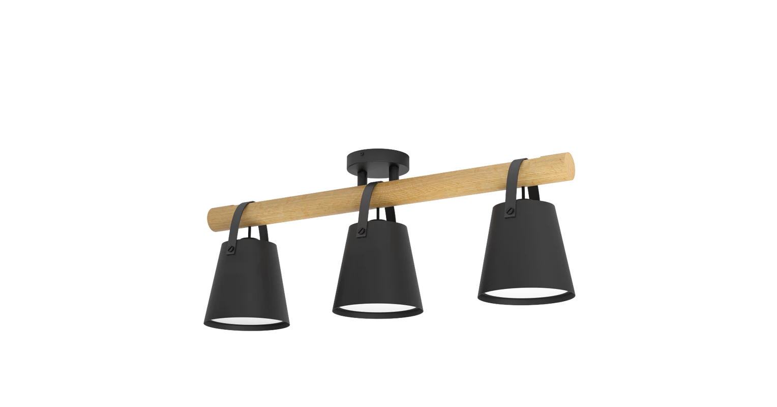 EGLO 43635 Boyle mennyezeti lámpa, fekete-fa