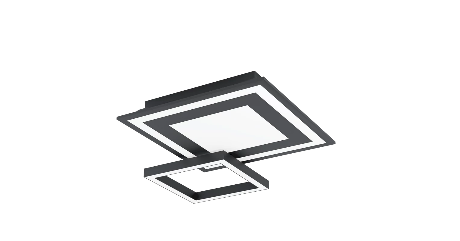 EGLO 900025 Savatarila-Z szabályozható mennyezeti RGBW LED lámpa 45x45 cm, fekete