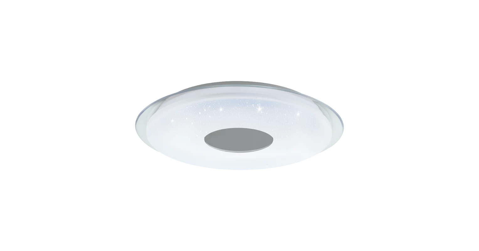EGLO 900083 Lanciano-Z szabályozható mennyezeti LED lámpa 45 cm csillám hatású, fehér-króm