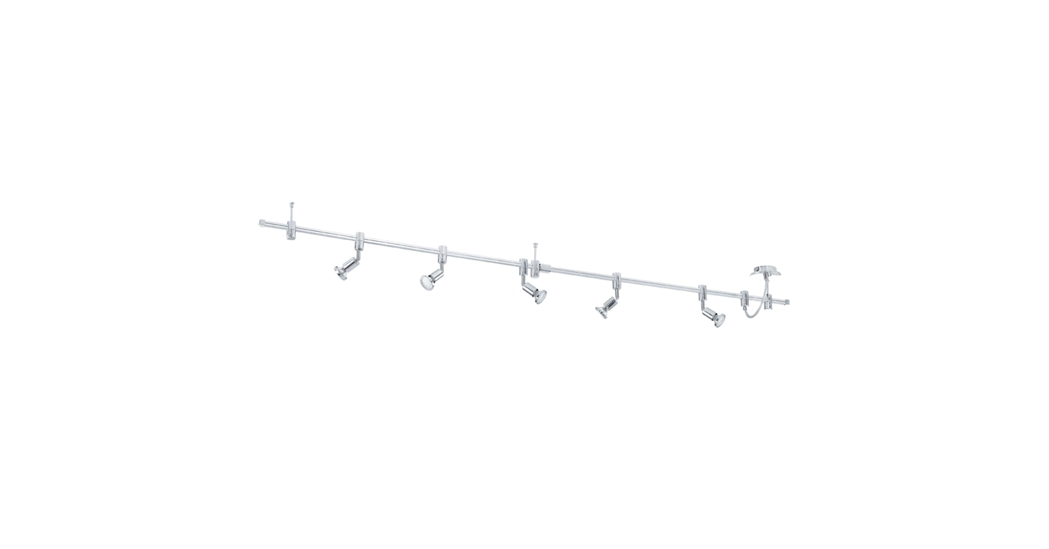 EGLO 93359 LED-es mennyezeti lámpa sínrendszer GU10 5x3W alu/króm 200cm kerek fej Vilanova