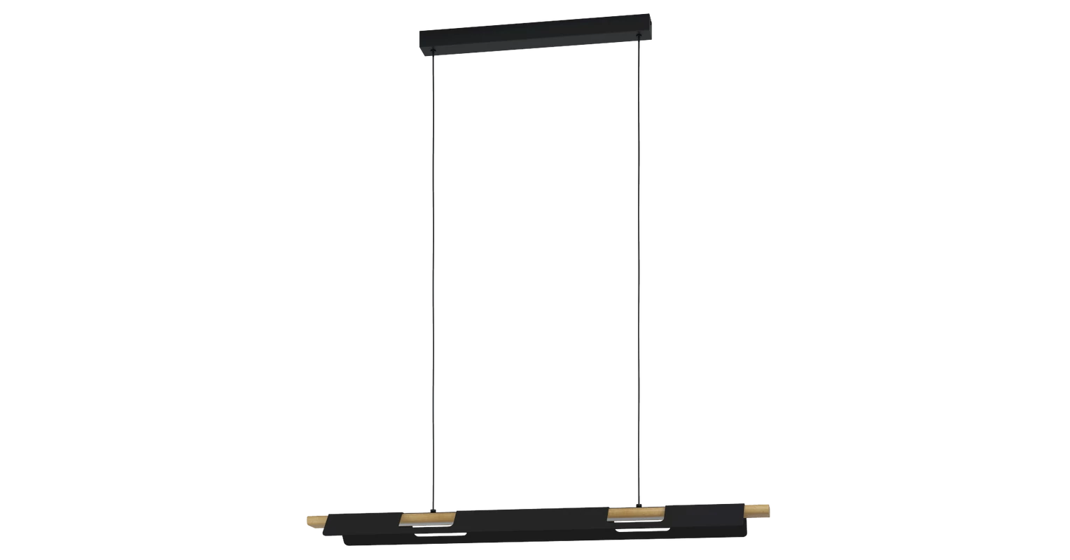 EGLO 98836 Ermua függesztett LED lámpa 100cm, fekete-natúr
