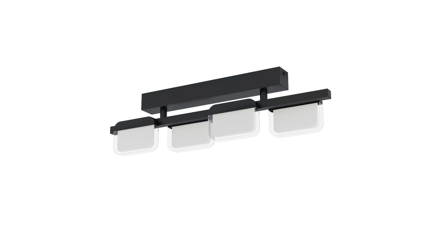 EGLO 98874 Ervidel mennyezeti LED lámpa 6x62,5 cm, fekete-áttetsző