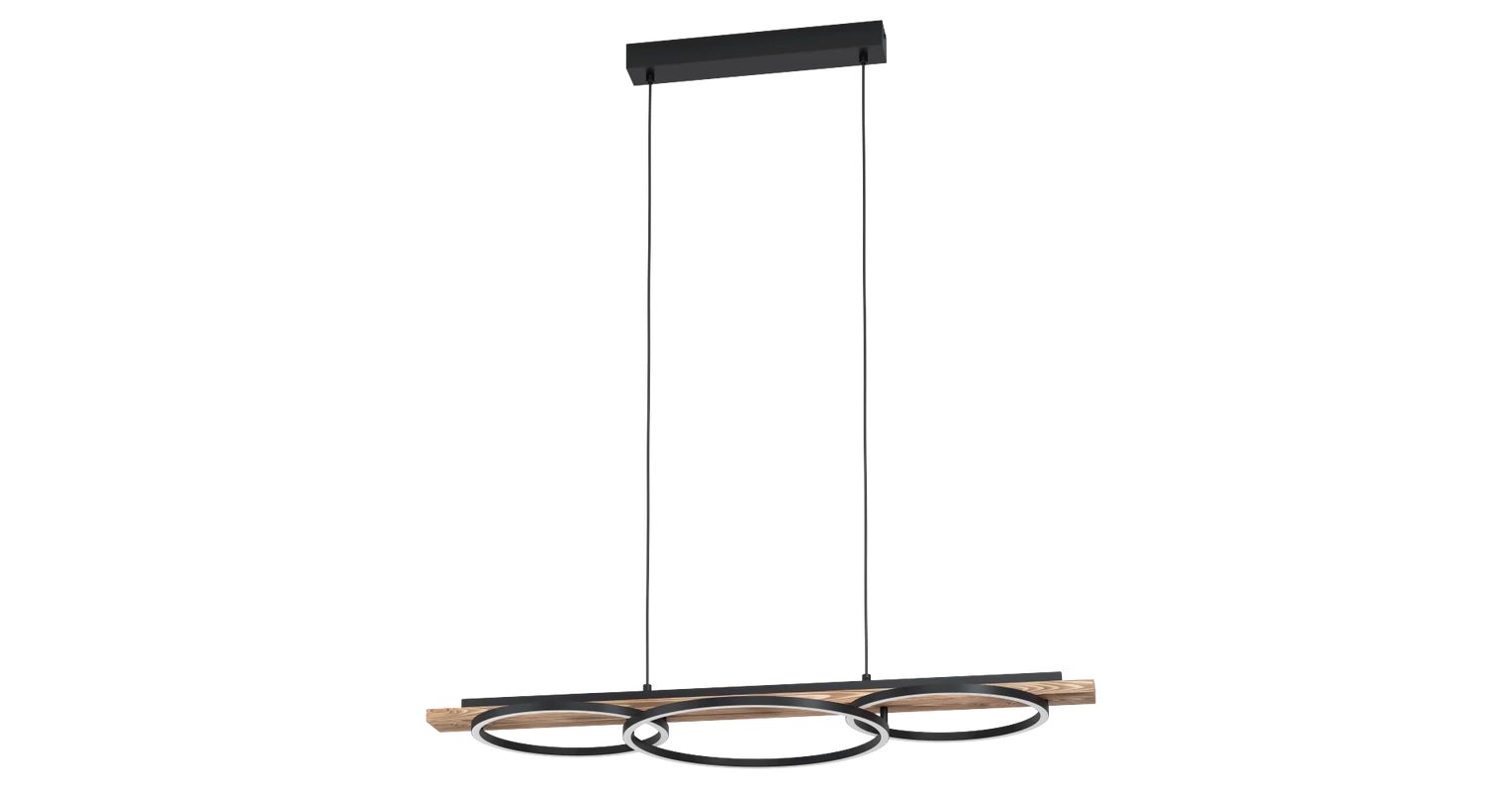 EGLO 99624 Boyal függesztett LED lámpa 101cm, fekete-natúr