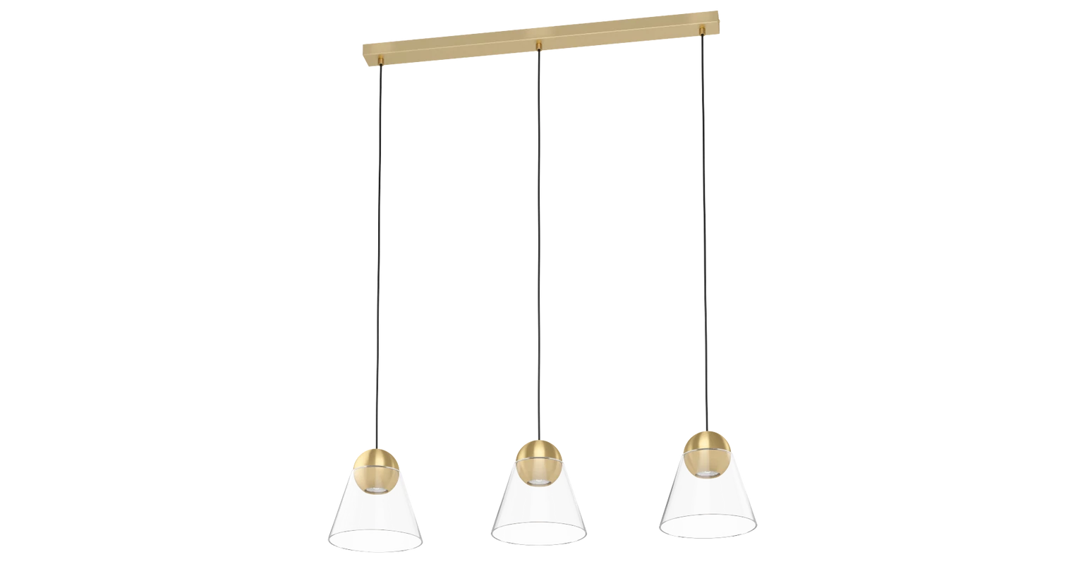 EGLO 99629 Cerasella függesztett lámpa, arany-áttetsző, 3xGU10 foglalattal