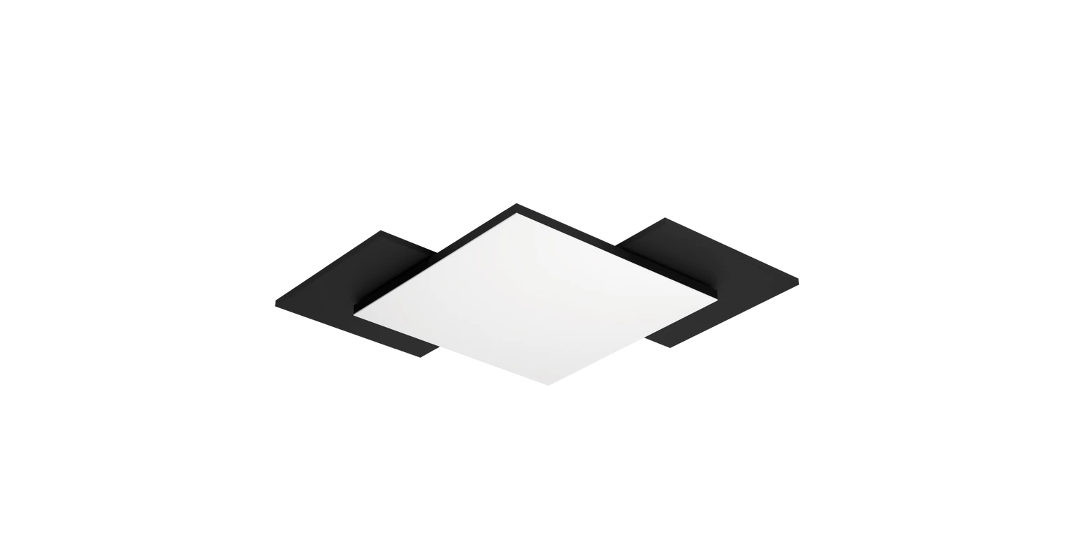 EGLO 99656 Tamuria mennyezeti LED lámpa 43,5x43,5 cm, fekete-fehér