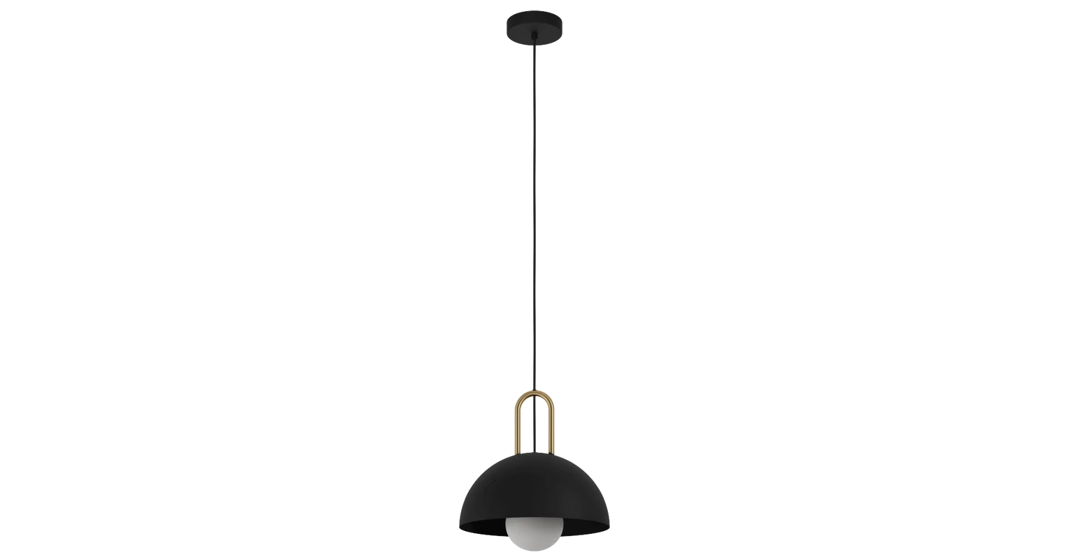 EGLO 99693 Calmanera függesztett lámpa 32,5 cm, fekete-sárgaréz