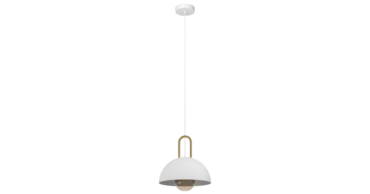EGLO 99695 Calmanera függesztett lámpa 32,5 cm, fehér-sárgaréz