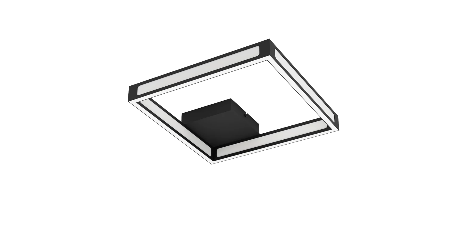 EGLO 99787 Altaflor mennyezeti LED lámpa 31,5x31,5 cm, fekete-fehér