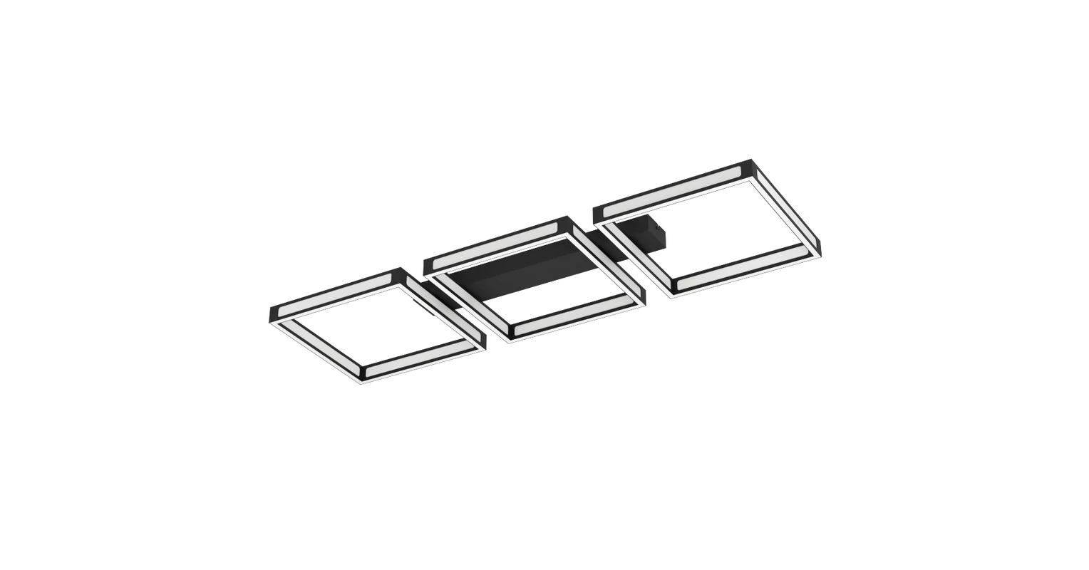 EGLO 99789 Altaflor mennyezeti LED lámpa31,5x100 cm, fekete-fehér