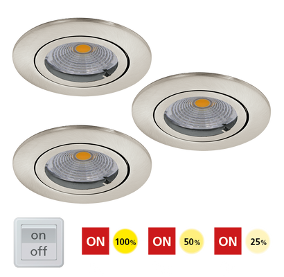 95359 EGLO TEDO 1 - LED süllyesztett lámpa 3 db-os szett